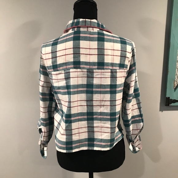 Make + Model Crop Flannel Pajama top - Picture 3 of 7